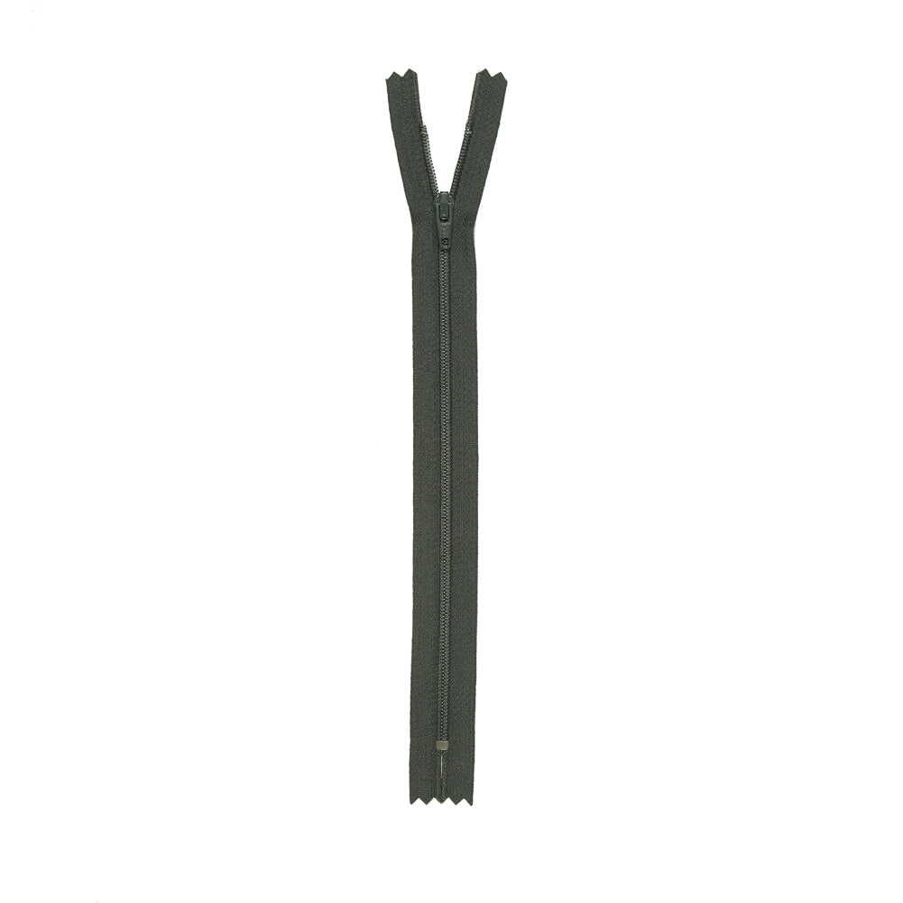 Regular Zipper 9" by YKK - Greyish Olive Detail